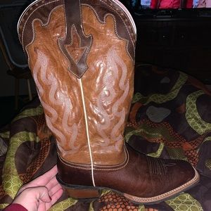 Ariat Brown and Tan Heeled Boots